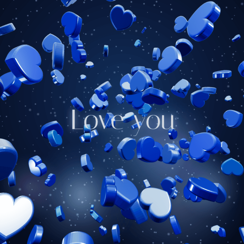 3D Hearts